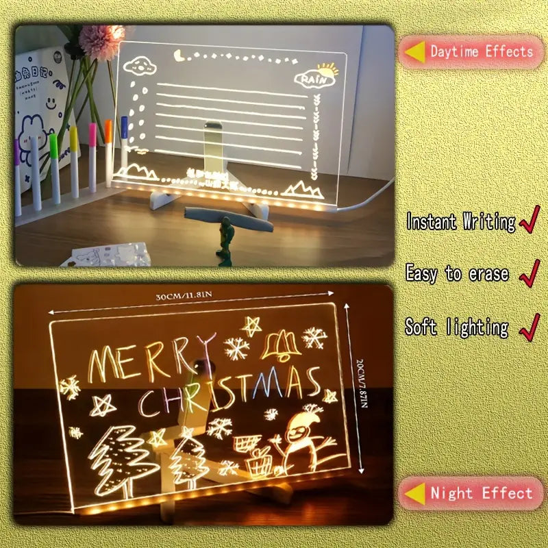 ๐ Christmas Sale: Light-Up Acrylic Dry Erase Board! โจ