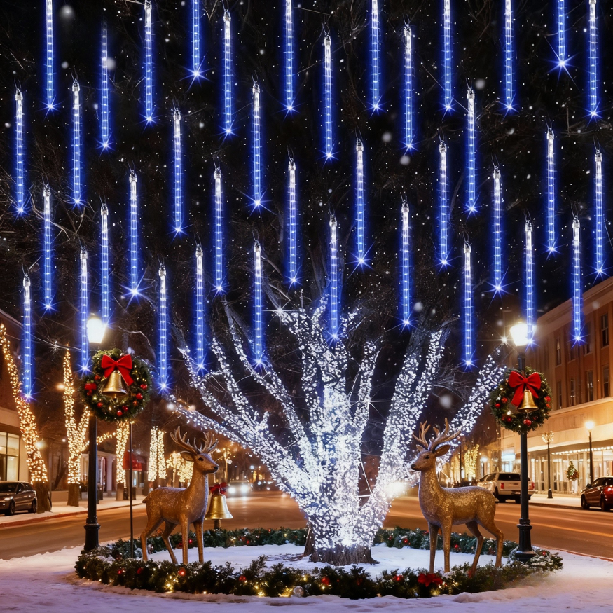 🎇 Christmas Flash Sale 🎁 49% OFF ✨LED Meteor Rain Lights — Perfect for Christmas Trees & Outdoor Displays!