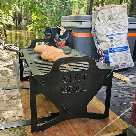 🍖Slot Grill - Collapsible BBQ Grill for Easy Storage Steel