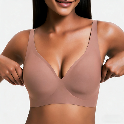 Wireless Deep V Push-Up Bralette — Ultra-Soft Comfort T-Shirt Bra