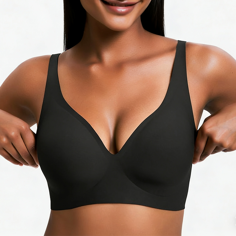 Wireless Deep V Push-Up Bralette — Ultra-Soft Comfort T-Shirt Bra