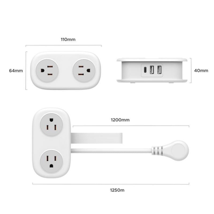 Travel Power Strip, 4 Outlets 3 USB Ports (1 USB C) with 4FT Wrapped Short Extension Cord Small Power Strip, Compact for Hotel Travel Essentials Cruise Approved