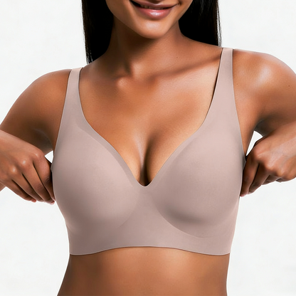 Wireless Deep V Push-Up Bralette — Ultra-Soft Comfort T-Shirt Bra