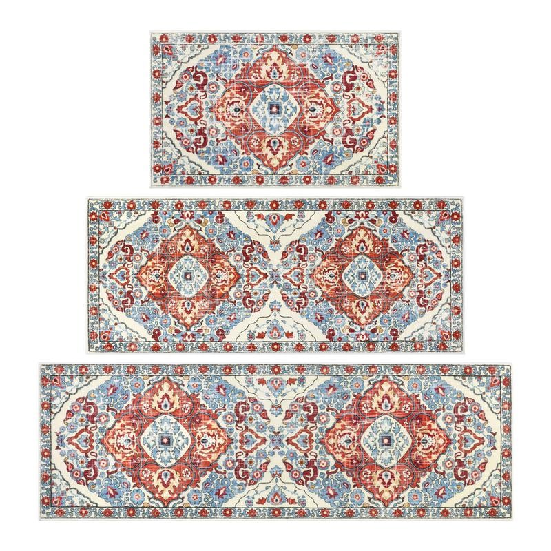 💖💖Boho Washable Kitchen Rugs Sets of 3 - Non Slip Kitchen Rugs