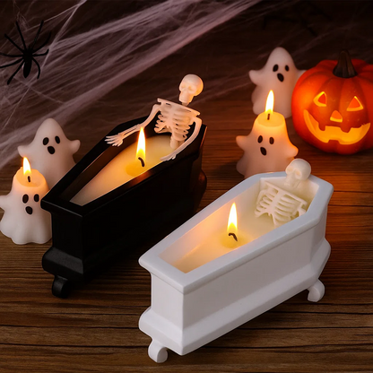 💀 Creative Skull Aroma Bubble Bath Candle🕯️| Halloween Vibe | Haunted House Holiday Decoration