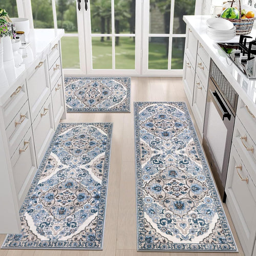 💖💖Boho Washable Kitchen Rugs Sets of 3 - Non Slip Kitchen Rugs