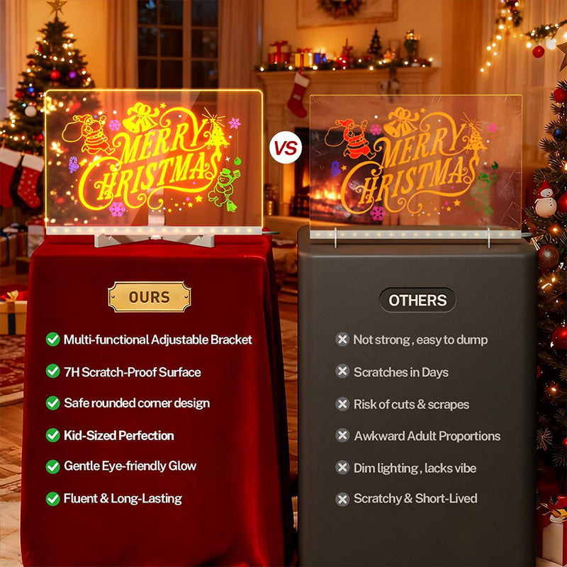 🎄The Best Christmas Gift for Kids🎄Acrylic Dry Erase Neon Art Board with Markers
