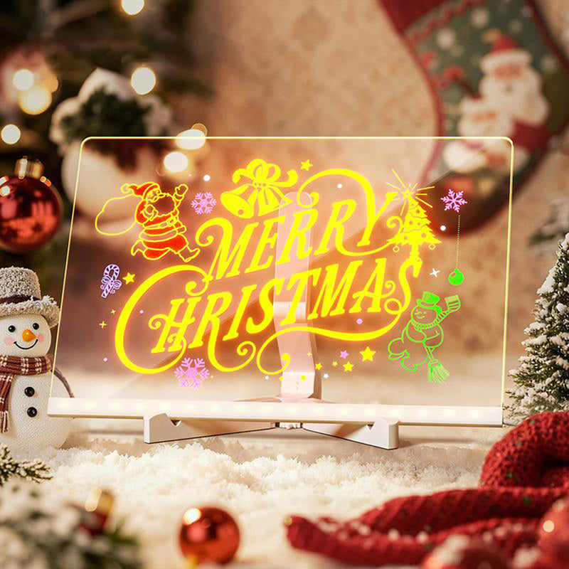 🎄The Best Christmas Gift for Kids🎄Acrylic Dry Erase Neon Art Board with Markers