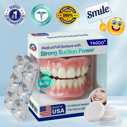 LBMLBM® Medical Full Denture with Strong Suction ✅ Clinically Tested · Strong Suction Fit 🦷 Made in USA