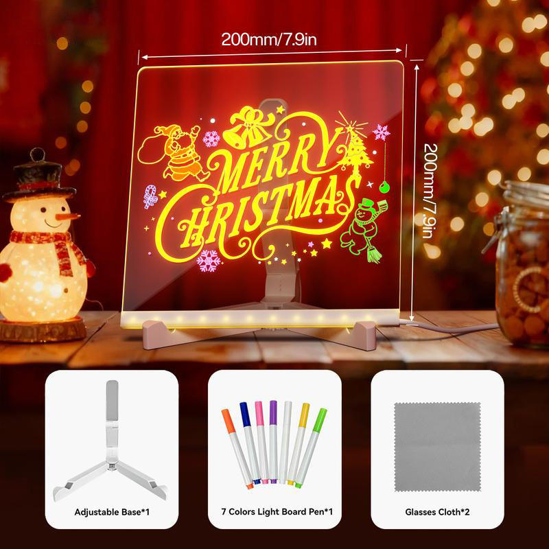 🎄The Best Christmas Gift for Kids🎄Acrylic Dry Erase Neon Art Board with Markers