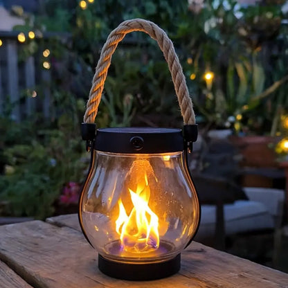 🎄Christmas Sale 49% OFF🎄 Kaliiqo™ – Flickering Flame Solar Lantern Outdoor Lights