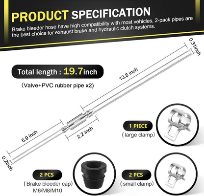 🔥Buy 1 Get 1 Free🔥Brake Bleeder Hose - One Way Check Valve Tube Bleeding Tool Kit For Car Motorcyle Clutch