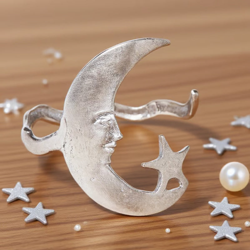 Luna & Solace Guiding Light Star and Moon Open Bracelet