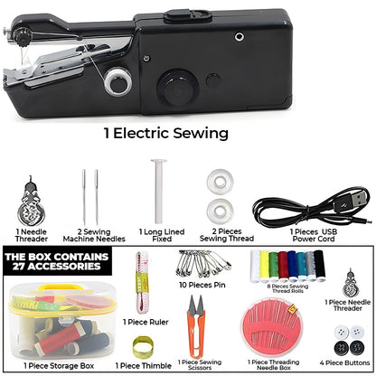 Handheld Sewing Machine Cordless Portable Electric Stitching Device