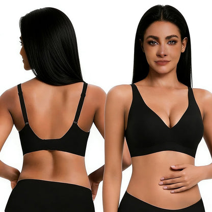 Wireless Deep V Push-Up Bralette — Ultra-Soft Comfort T-Shirt Bra