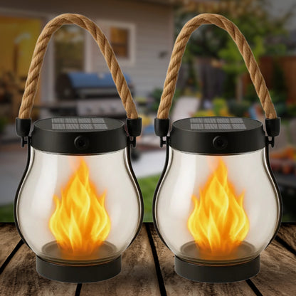 🎄Christmas Sale 49% OFF🎄 Kaliiqo™ – Flickering Flame Solar Lantern Outdoor Lights