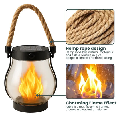 🎄Christmas Sale 49% OFF🎄 Kaliiqo™ – Flickering Flame Solar Lantern Outdoor Lights