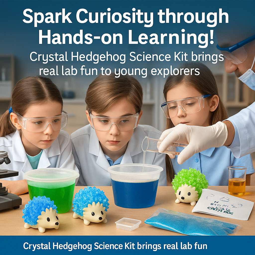 💎Hedgie Crystal Growing Kit – Colorful Hedgehog with Sparkly Crystals in 24H