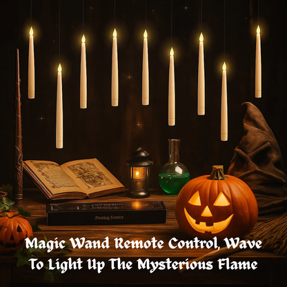🧙‍♂️Official Wizarding World Floating Flame Candles🕯️ - Enchanting Halloween & Christmas Decor with Wand Control