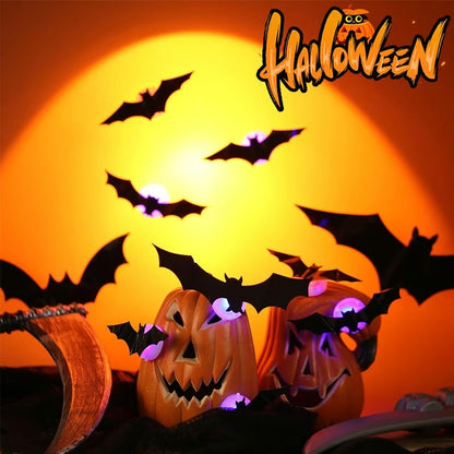 🦇Halloween 3D LED Glowing Bat Wall Decals - Spooky Light-Up Decor