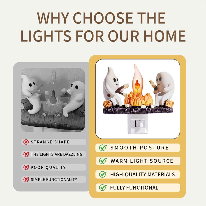 👻Ghost Campfire Flickering Nightlight