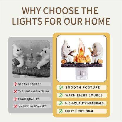 👻Ghost Campfire Flickering Nightlight