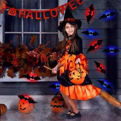 🦇Halloween 3D LED Glowing Bat Wall Decals - Spooky Light-Up Decor