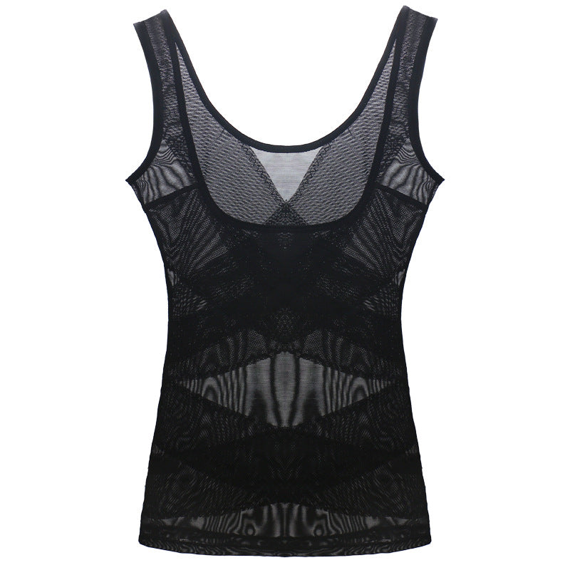 Mesh Criss-Cross Firm Control Shaping Bodysuit