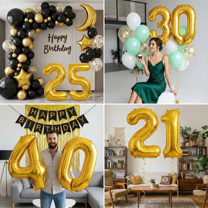🎉✨2026  Large Foil Number Balloons – 🎆Perfect for Graduation  & New Year Party Decor