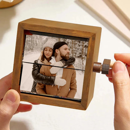🎁🖼Custom Flipbook Frame Animation Machine Mechanical Hand Motion Photo Cube Album with Light