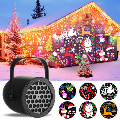 🎁 Christmas Projection Lamp 5V/1A with 16 Patterns USB Powered for Home 🎅