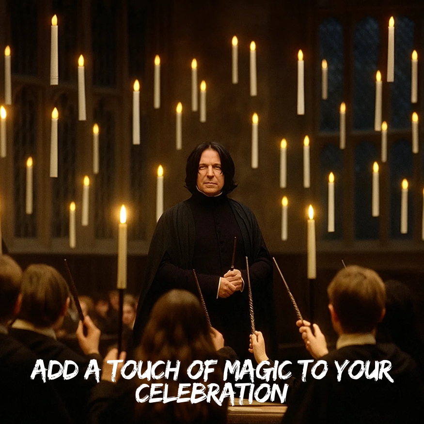 🧙‍♂️Official Wizarding World Floating Flame Candles🕯️ - Enchanting Halloween & Christmas Decor with Wand Control