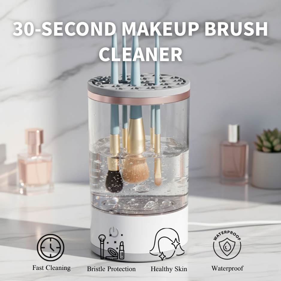 30-second Automatic Makeup Brush Cleaner for Ageless Skin & Pristine Makeup