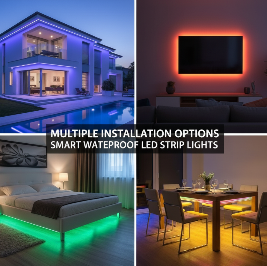 🎅 Christmas Sale - 50% OFF 🎁 Smart Waterproof LED Strip Lights for Indoor & Outdoor Decor