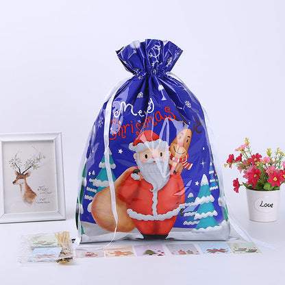 🎁 Christmas Drawstring Gift Bags🎄 — Assorted Sizes for Easy Holiday Wrapping