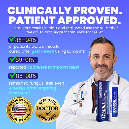 🦶Lamisill™ 1 Week Athlete's Foot Treatment, Antifungal Cream with Terbinafine Hydrochloride 1%, Fast Symptom Relief & Prevents Recurrence