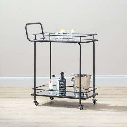 2-Tier Metal Bar Cart