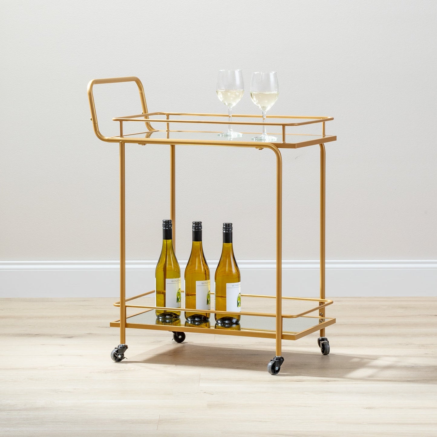 2-Tier Metal Bar Cart