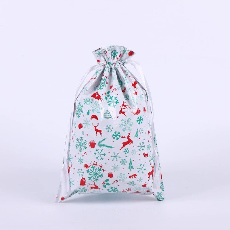 🎁 Christmas Drawstring Gift Bags🎄 — Assorted Sizes for Easy Holiday Wrapping