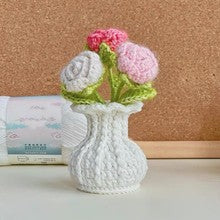 Minimalist Cozy Living Room Table Decoration - Handmade Knitted Vase Ornament