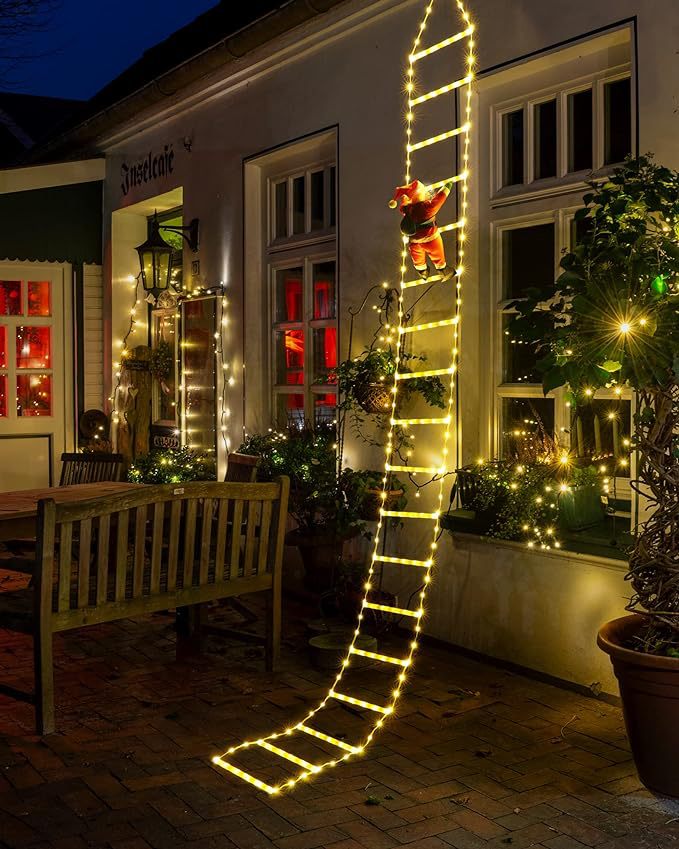 🎅Christmas Flash Deal 🎁 65% OFF ✨ Christmas Decorative Ladder Lights – 4-in-1 Glowing Ladder That Shines Bright!