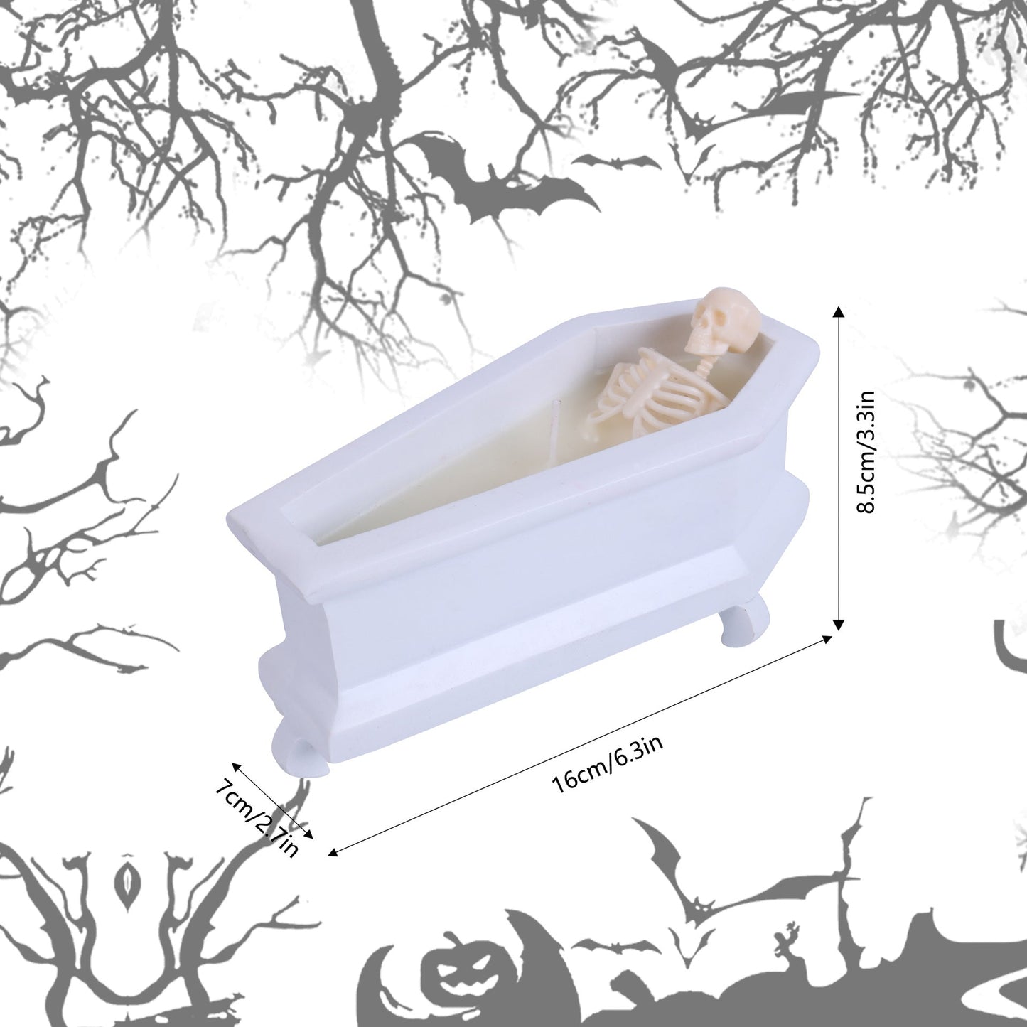 💀 Creative Skull Aroma Bubble Bath Candle🕯️| Halloween Vibe | Haunted House Holiday Decoration