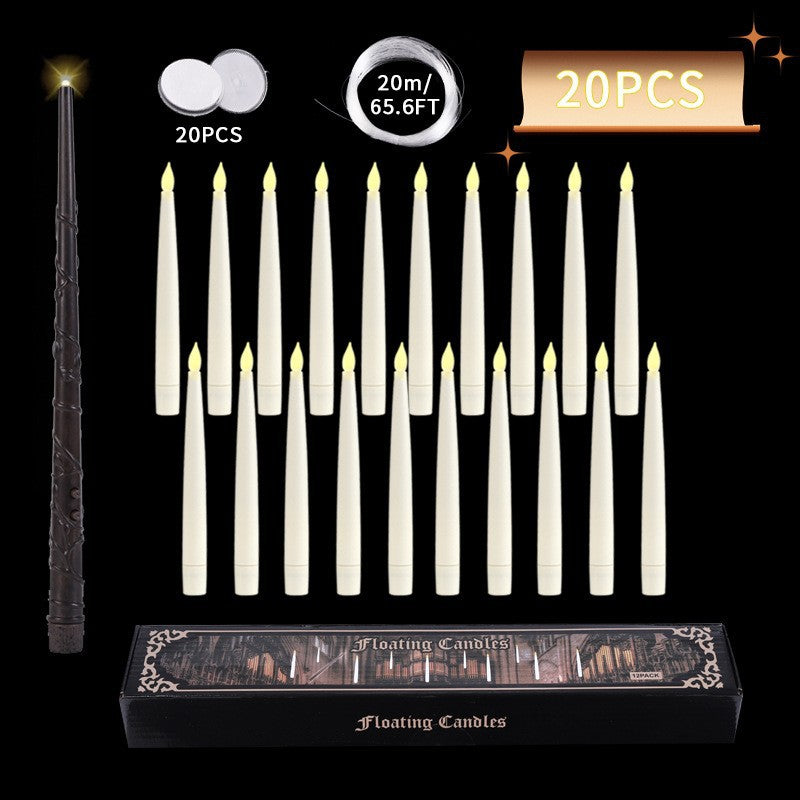 🧙‍♂️Official Wizarding World Floating Flame Candles🕯️ - Enchanting Halloween & Christmas Decor with Wand Control