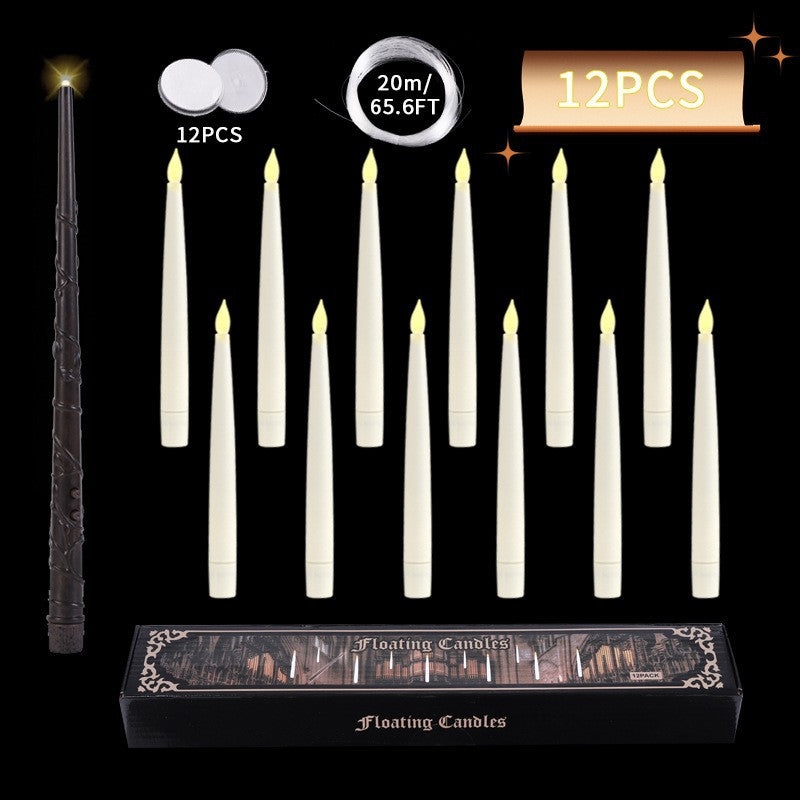 🧙‍♂️Official Wizarding World Floating Flame Candles🕯️ - Enchanting Halloween & Christmas Decor with Wand Control