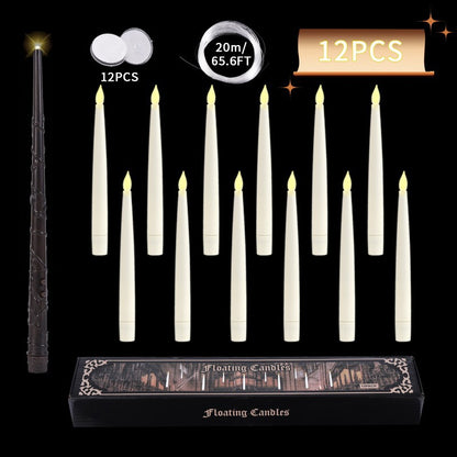 🧙‍♂️Official Wizarding World Floating Flame Candles🕯️ - Enchanting Halloween & Christmas Decor with Wand Control