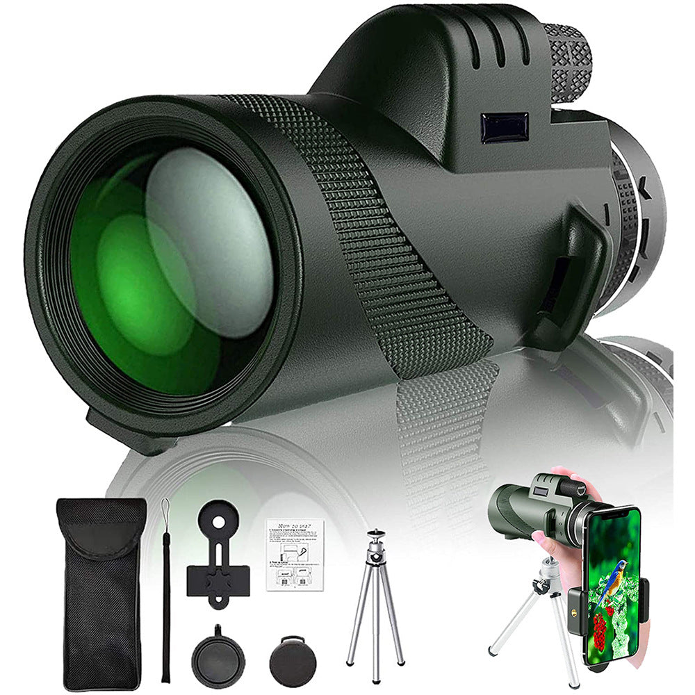 🌙High-Power 80x100 Monocular | Compact, Clear & Long-Distance Viewing