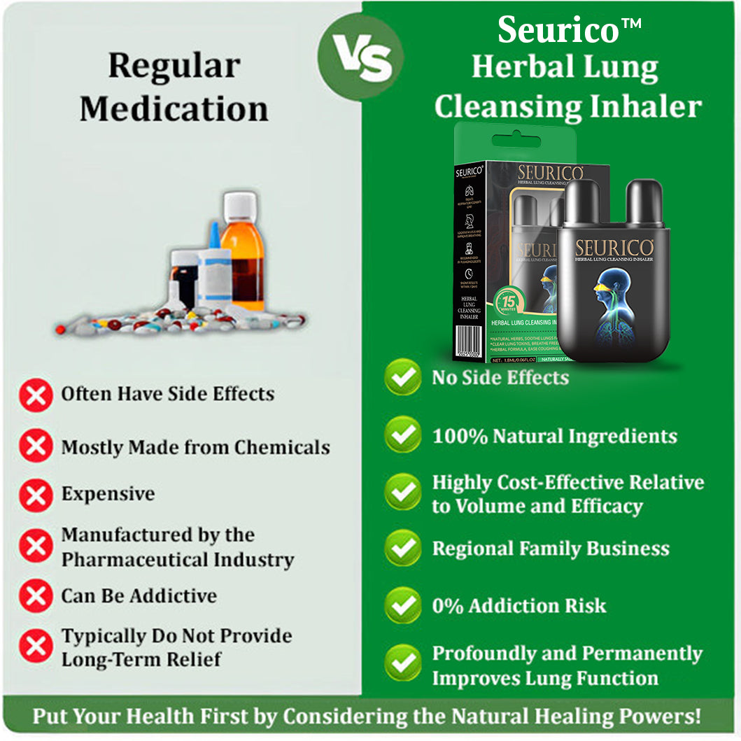 💜✅Official Store Seurico™  herbal lung cleansing inhaler 👨‍⚕️FDA Certification(💝 Cough, wheezing, shortness of breath, sputum, stuffy nose, bronchitis, bronchitis, allergy symptoms, lung discomfort💝)