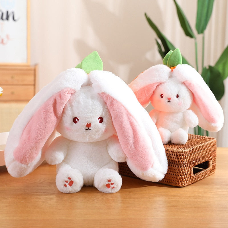 🥕Transforming Bunny – Strawberry & Carrot Dual-Form Plush Toy