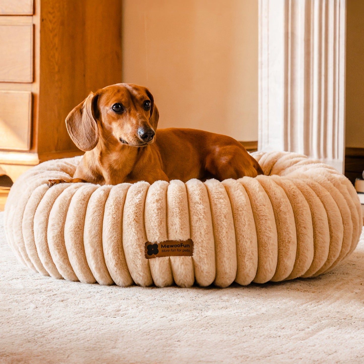 Aspen Fleece Cat & Dog Donut Bed