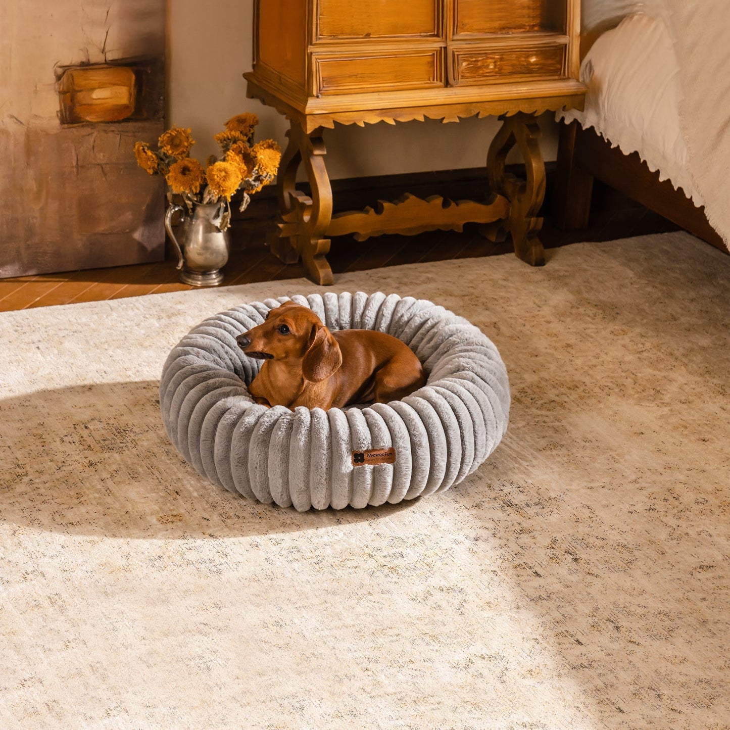 Aspen Fleece Cat & Dog Donut Bed